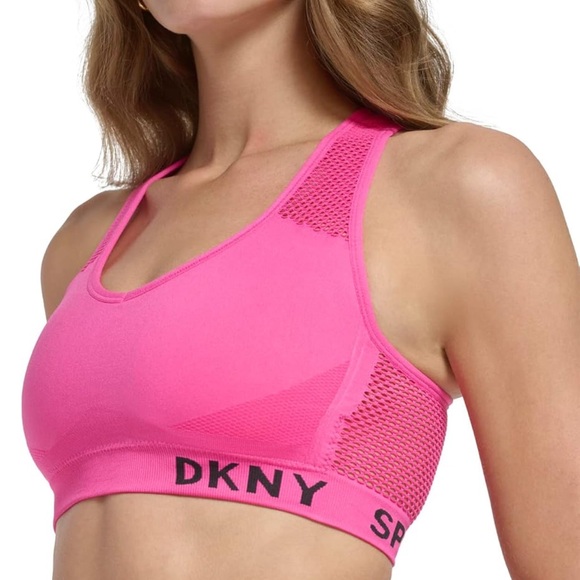 👀 439. DKNY Women's Performance Classic Seamless Support Yoga Running Bra NWT - Picture 8 of 9